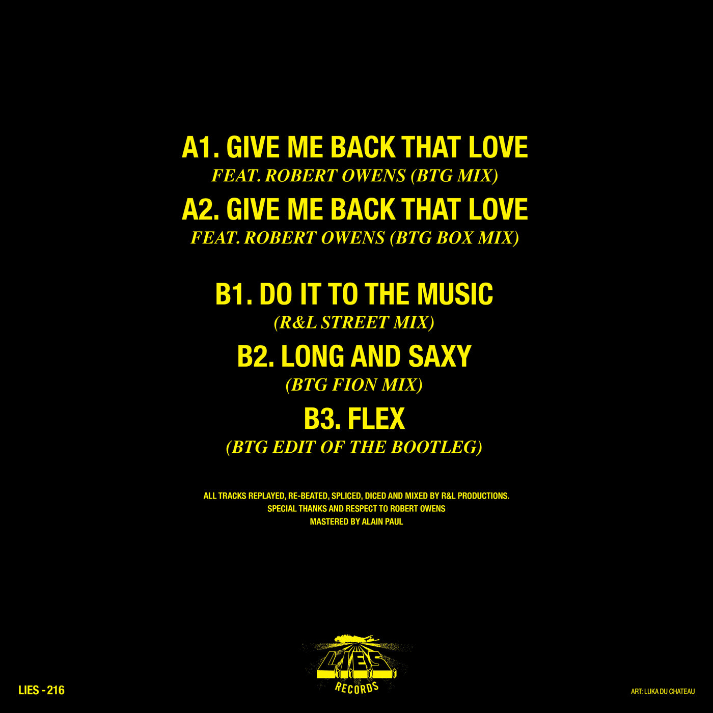 R+L Productions - Beyond The Garage "Extended Mixes" (YELLOW VINYL)