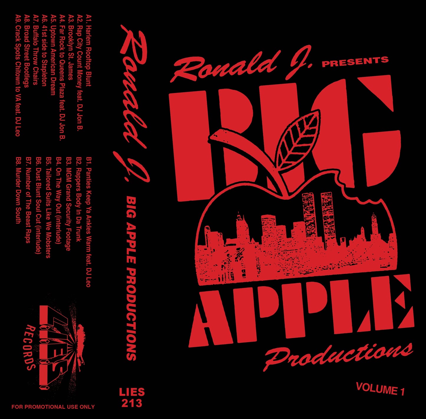DJ Ronald J- Presents: Big Apple Productions- Cassette (PRE-ORDER)