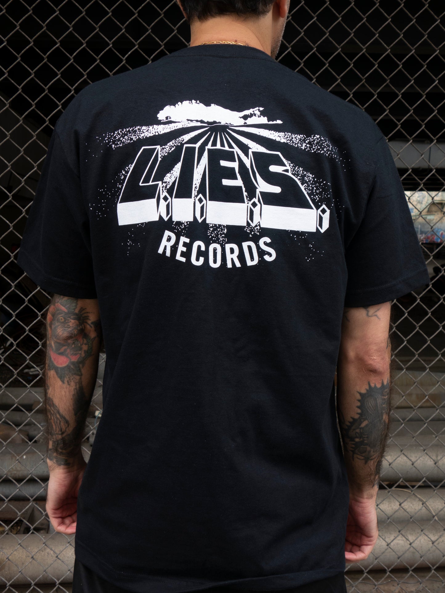 L.I.E.S. Classic Logo Back Print - S/S Tee - Black