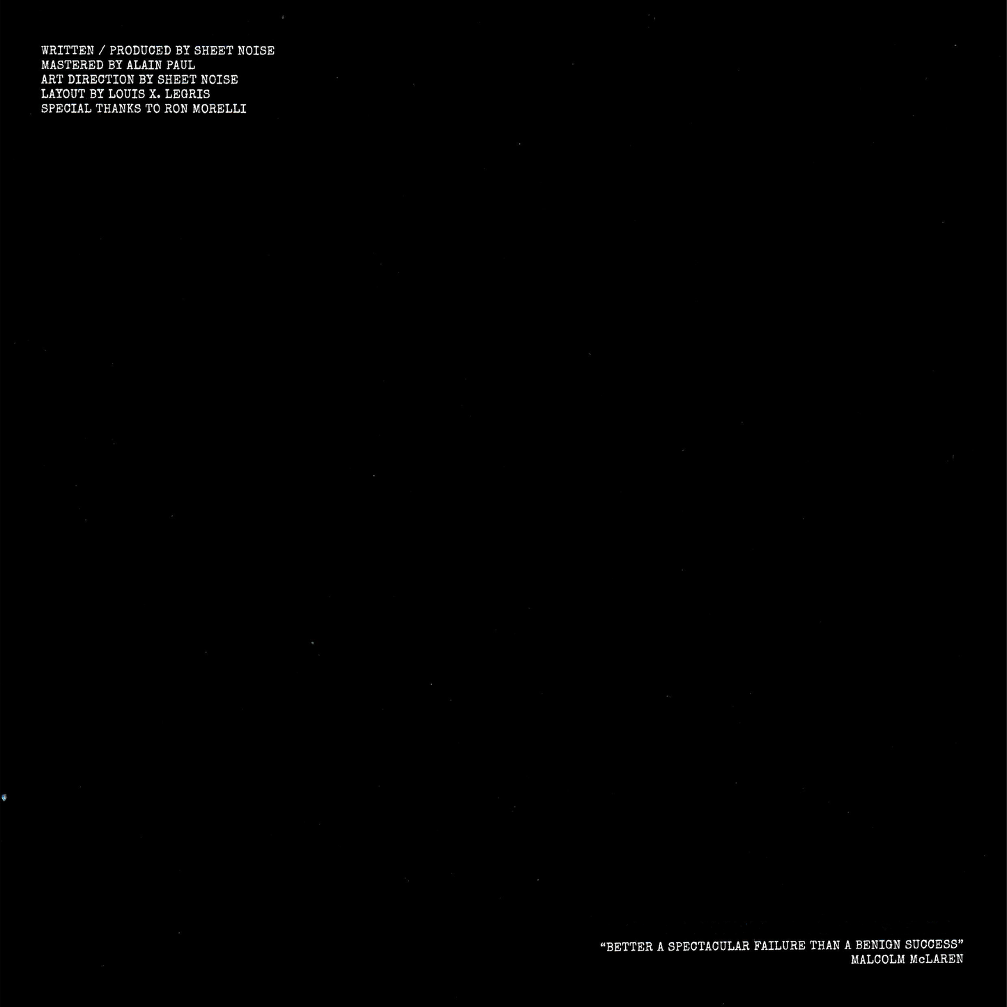 Sheet Noise - SHOSTAKOVICH'S 5TH PLAYED BACKWARDS IN A CONCRETE SILO (CLEAR VINYL) PRE-ORDER