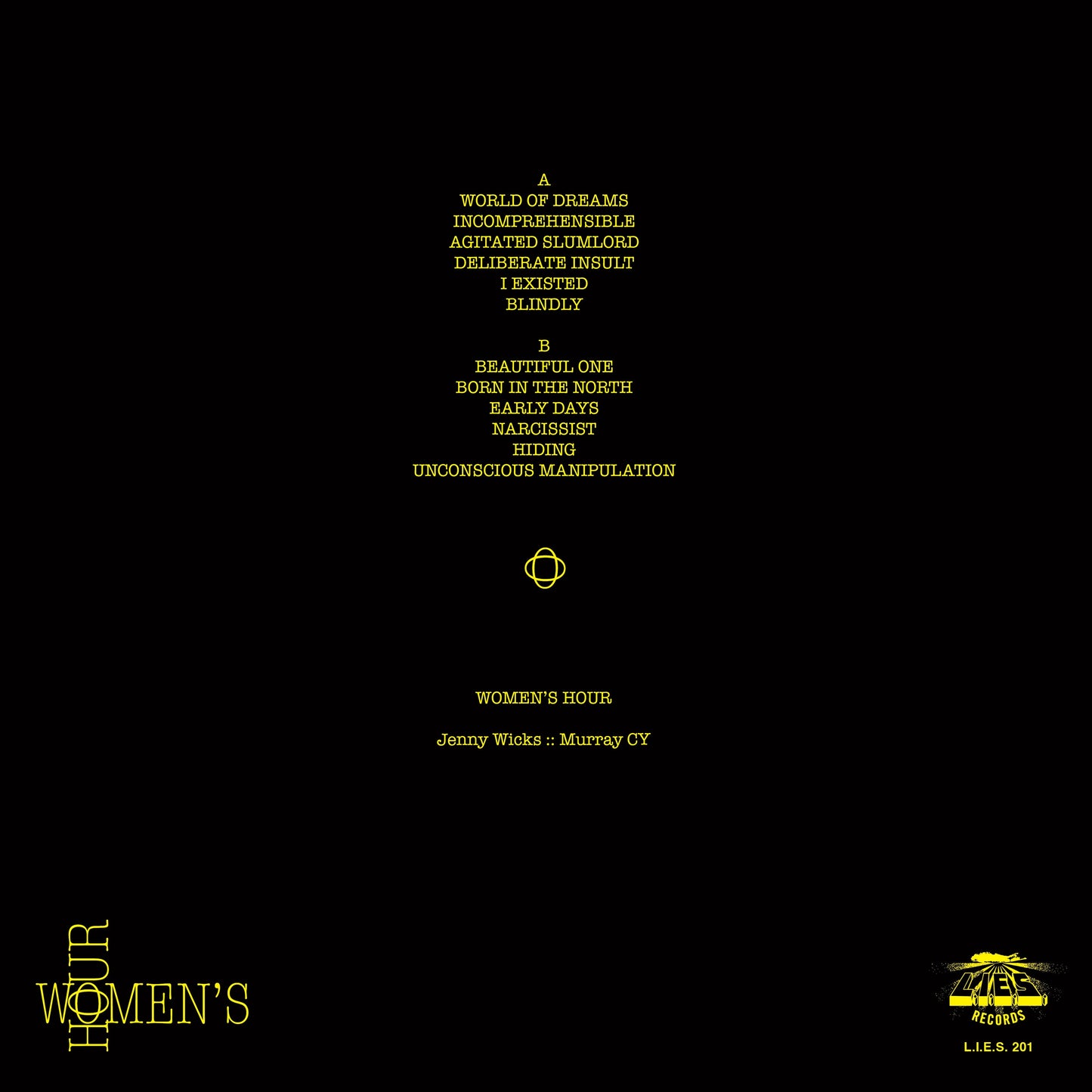 Women's Hour - s/t - RED VINYL LP - LIES-201