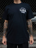 L.I.E.S. Records -CLASSIC LOGO BACK PRINT TEE - S/S t-shirt - BLACK