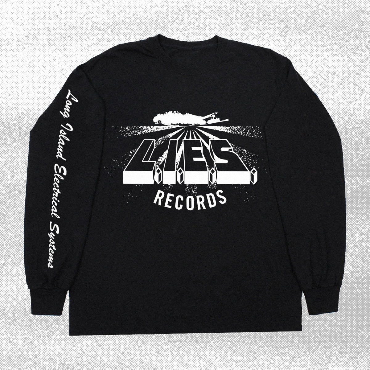 L.I.E.S. RECORDS CLASSIC LOGO  L/S -BLACK
