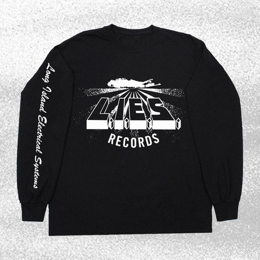 L.I.E.S. RECORDS CLASSIC LOGO  L/S -BLACK