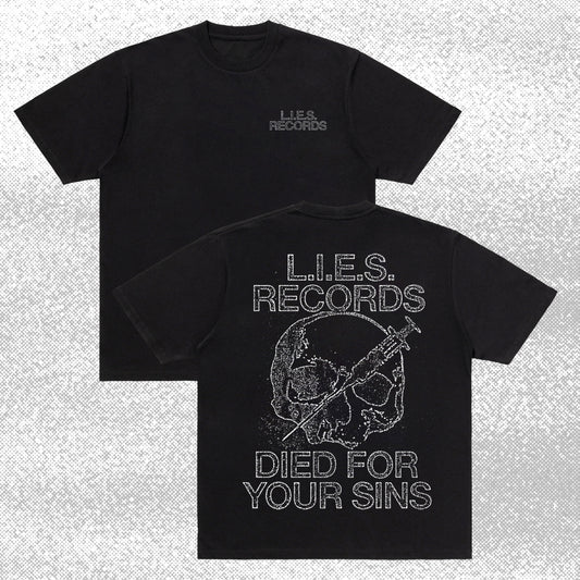 L.I.E.S. DIED FOR YOUR SINS - S/S Tee - WASHED BLACK
