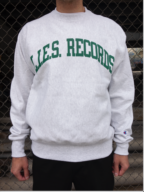 L.I.E.S. Records Champion Varsity - Crewneck Sweatshirt - Sports Grey