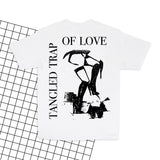 L.I.E.S. Records - TANGLED TRAP OF LOVE - S/S t-shirt - WHITE