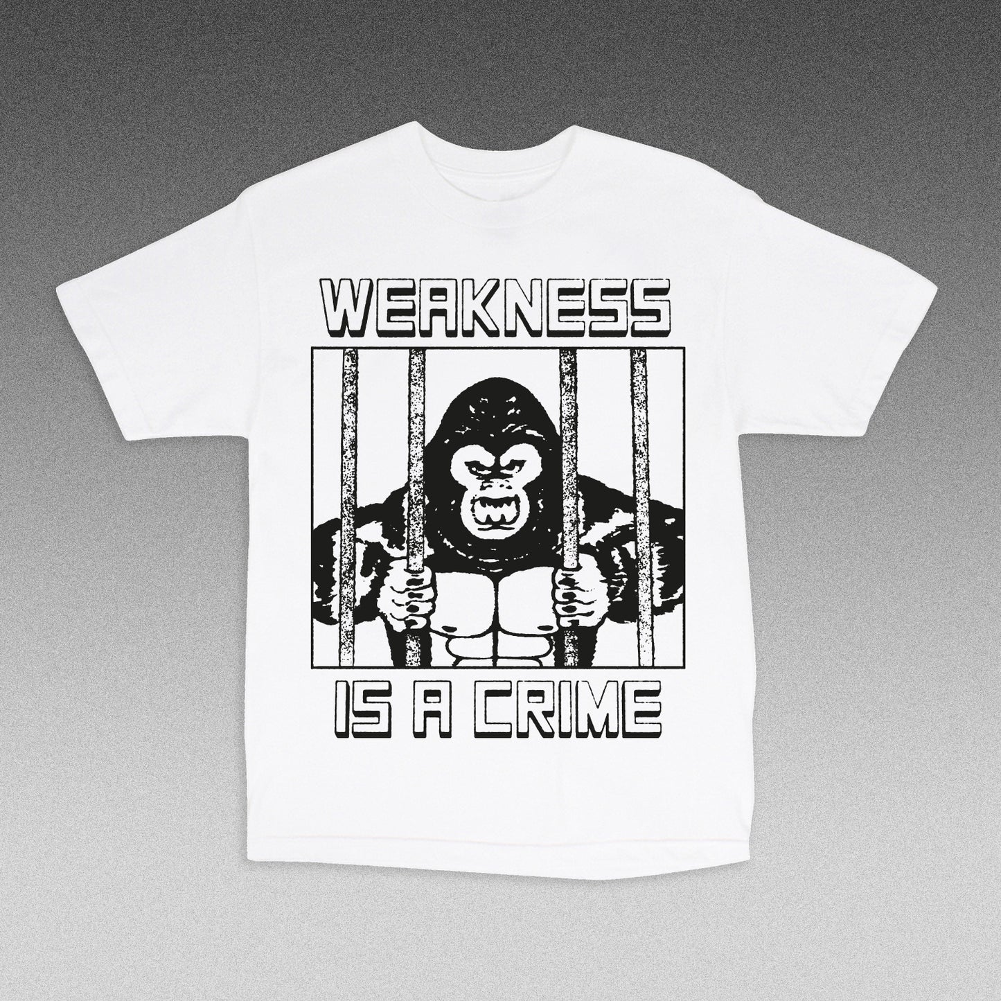 L.I.E.S. x LQQK Studio WEAKNESS IS A CRIME - S/S Tee - WHITE