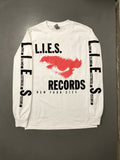 L.I.E.S. Records - SERIOUS JACK NOISE - L/S t-shirt - White