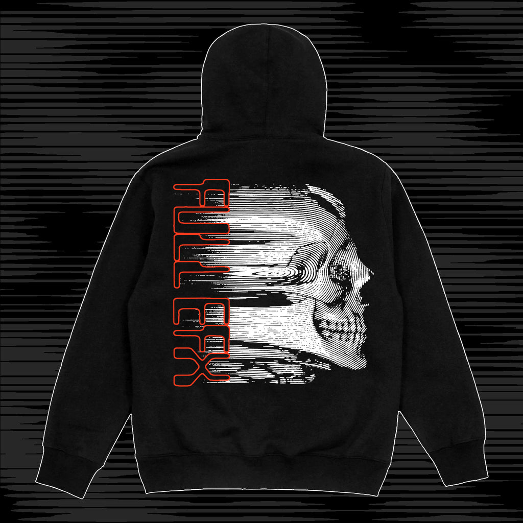 L.I.E.S. Records x FULL EFX - SKULL HOODIE - BLACK