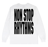L.I.E.S. Records - NON STOP RHYTHMS - L/S t-shirt - White